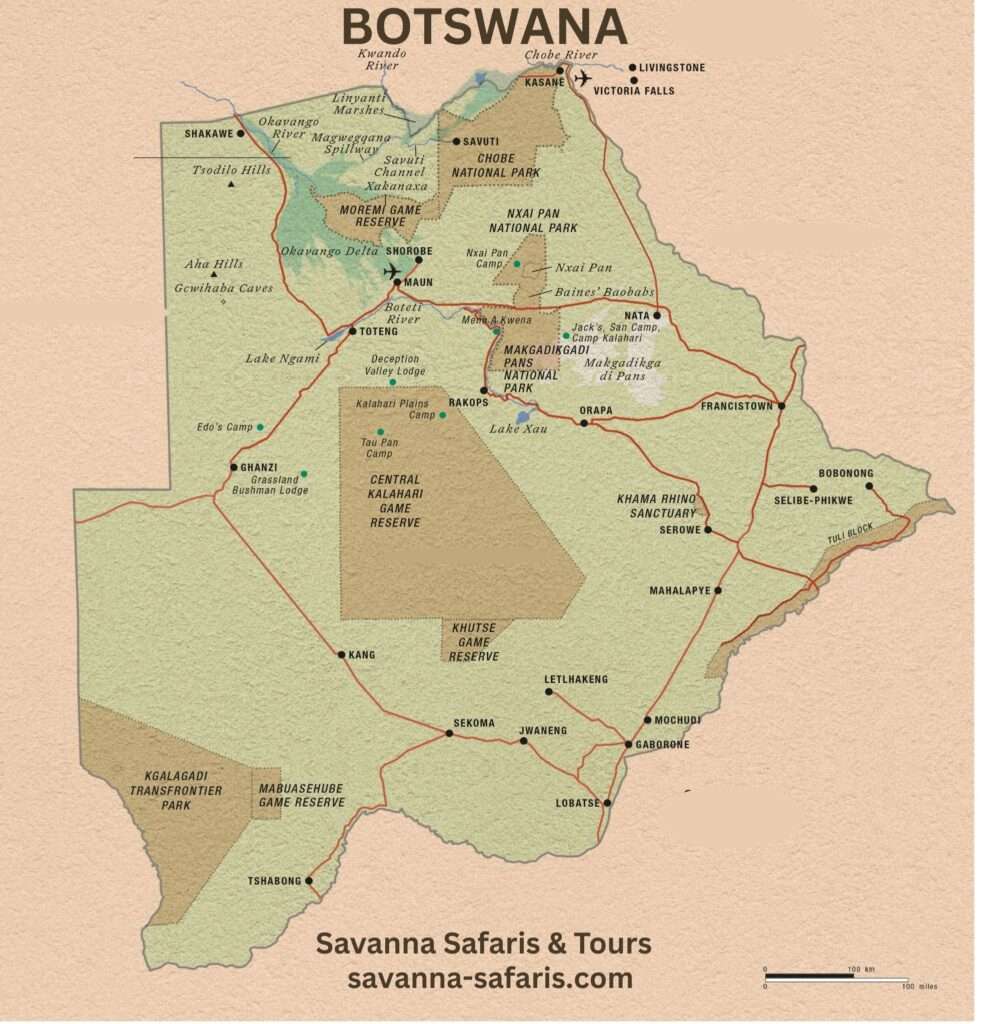 Botswana Map